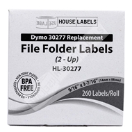 Picture of Dymo - 30277 File Folder 2-up Labels (100 Rolls – Shipping Included)
