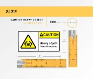 Picture of 1 rolls (500 labels per roll) Pre-Printed 3x1.5 CAUTION HEAVY OBJECT Team Lift Required Best Value