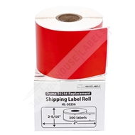 Picture of Dymo - 30256 RED Shipping Labels (18 Rolls – Shipping Included)