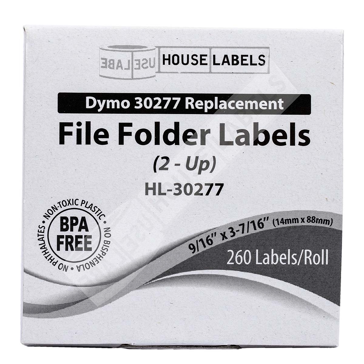 DYMO 30277 File Folder 2Up Labels White