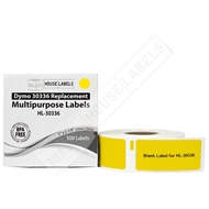 Picture of Dymo - 30336 YELLOW Multipurpose Labels (100 Rolls – Best Value)