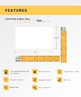 Picture of Dymo - 30256 Shipping Labels in Polypropylene (34 Rolls – Best Value)