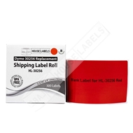 Picture of Dymo - 30256 RED Shipping Labels with Removable Adhesive (18 Rolls – Best Value)