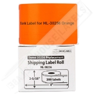 Picture of Dymo - 30256 ORANGE Shipping Labels with Removable Adhesive (8 Rolls – Best Value)