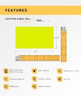 Picture of Dymo - 30256 GREEN Shipping Labels with Removable Adhesive