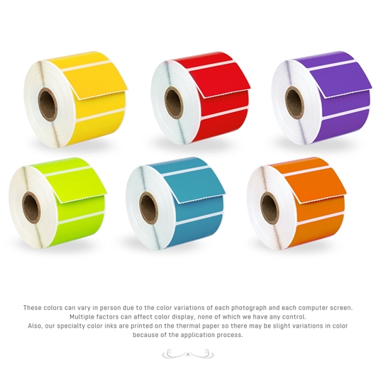 Picture of Zebra – 2.25 x 1.25 COMBO PACK (10 Rolls –Your Choice BLUE, GREEN, YELLOW, RED, ORANGE, LAVENDER– Best Value)