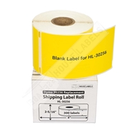 Picture of Dymo - 30256 YELLOW Shipping Labels with Removable Adhesive (25 Rolls – Best Value)