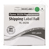 Picture of Dymo - 30256 GREEN Shipping Labels with Removable Adhesive (25 Rolls – Best Value)