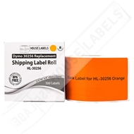 Picture of Dymo - 30256 ORANGE Shipping Labels with Removable Adhesive (12 Rolls – Best Value)