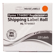 Picture of Dymo - 1744907 ORANGE Shipping Labels (20 Rolls - Best Value)