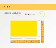 Picture of Zebra 3x5 YELLOW (40 Rolls – Best Value)