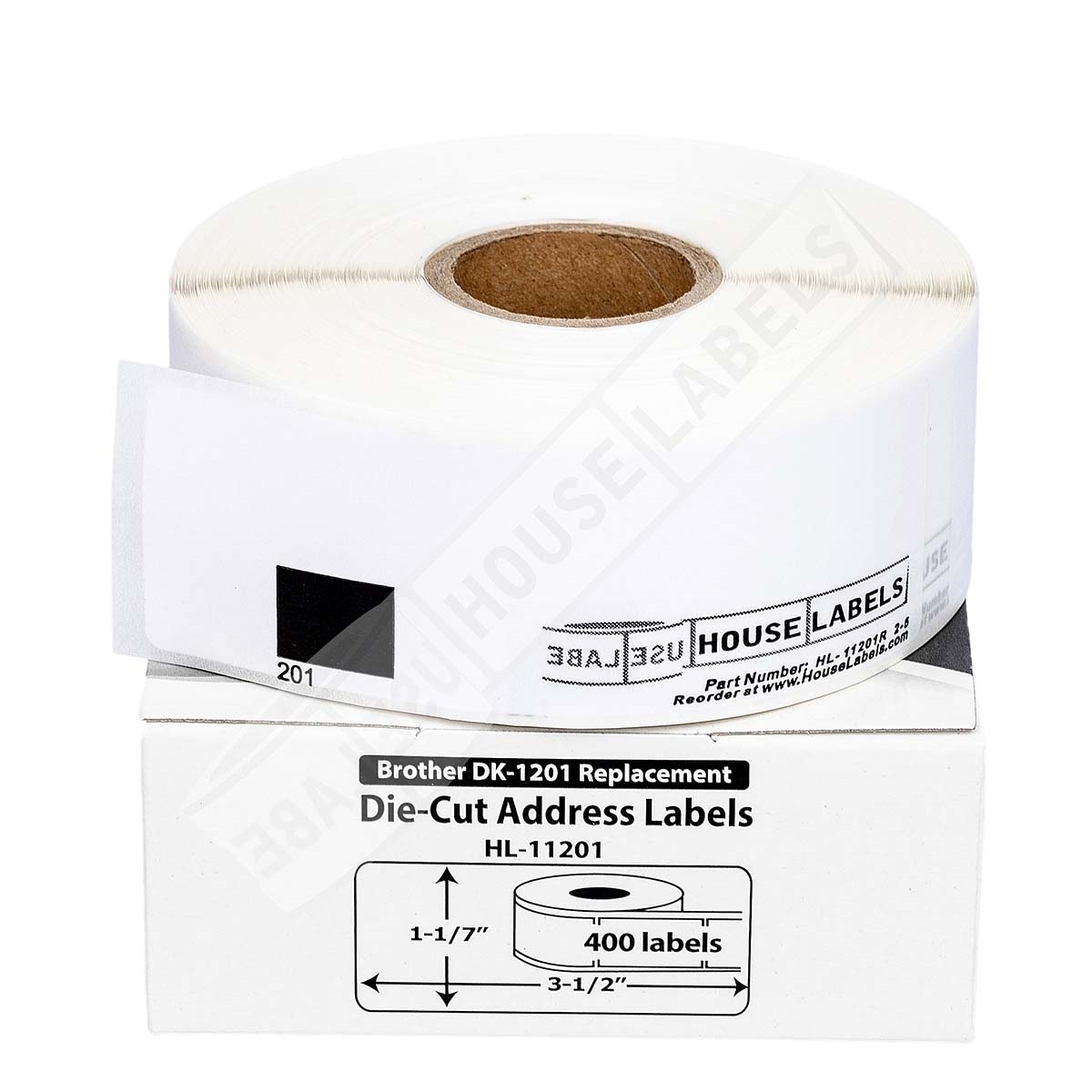 Etichette Rimovibili Compatibili Brother DK-1201 | 400 Etichette + Telaio | Houselabels