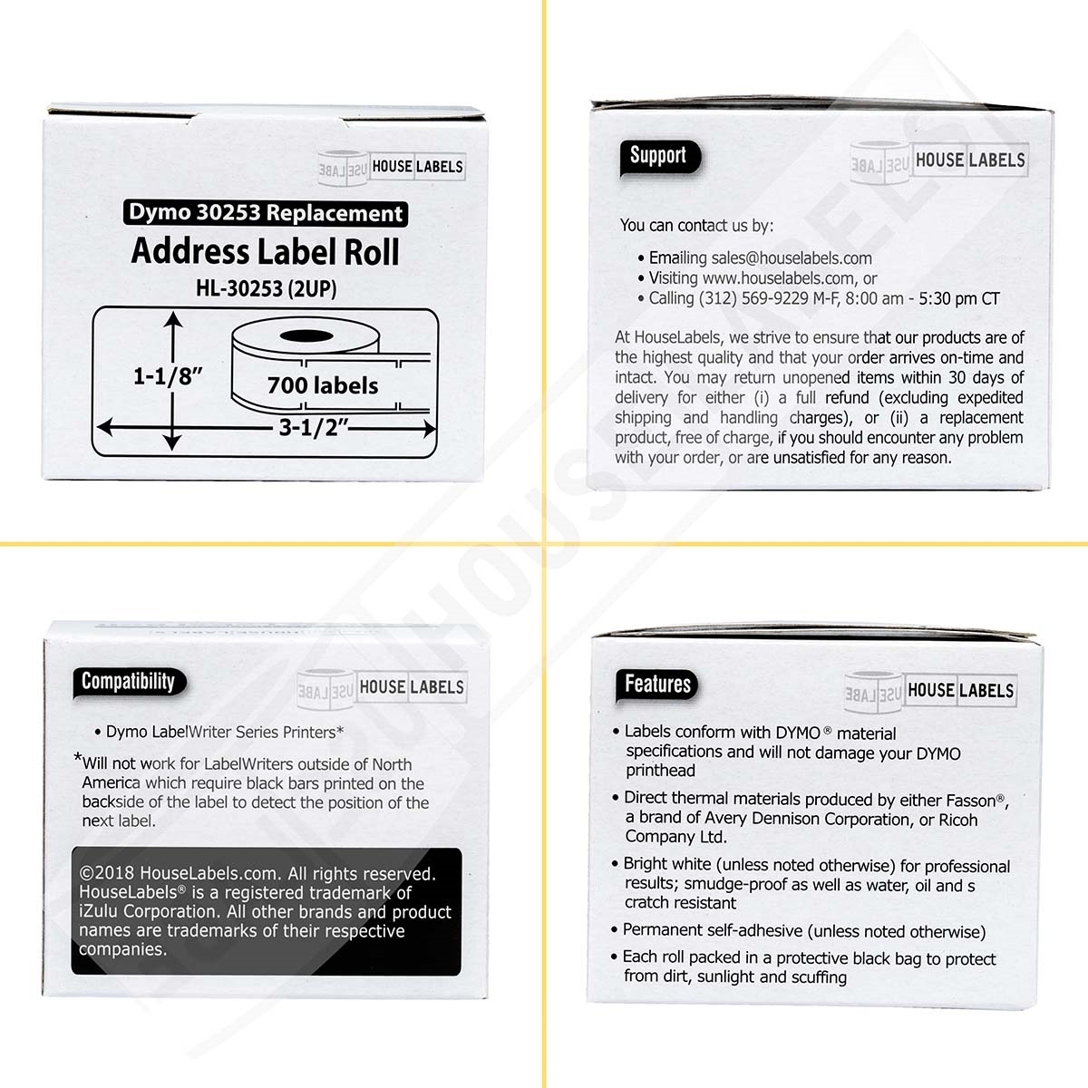 DYMO 30253 Address Labels 2up Labels