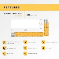 Picture of DYMO –30252 Address Labels in Polypropylene (28 Rolls – Best Value)