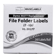 Picture of Dymo - 30277 File Folder 2-up Labels (12 Rolls – Shipping Included)