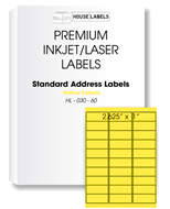 Picture of HouseLabels’ brand – 30 Labels per Sheet – YELLOW