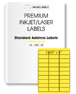 Picture of HouseLabels’ brand – 30 Labels per Sheet – YELLOW