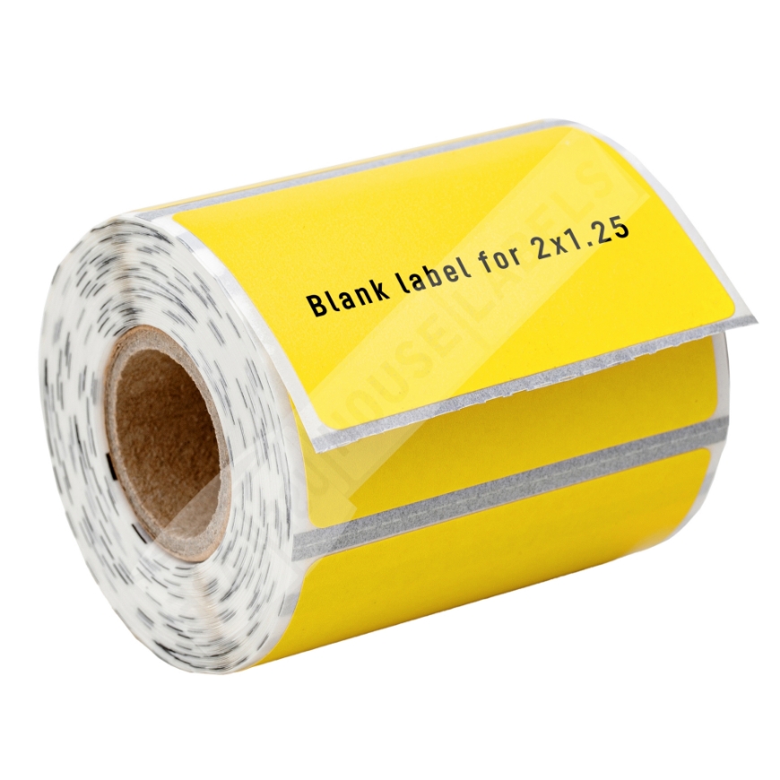 Zebra Yellow Direct Thermal Labels - 2 x 1