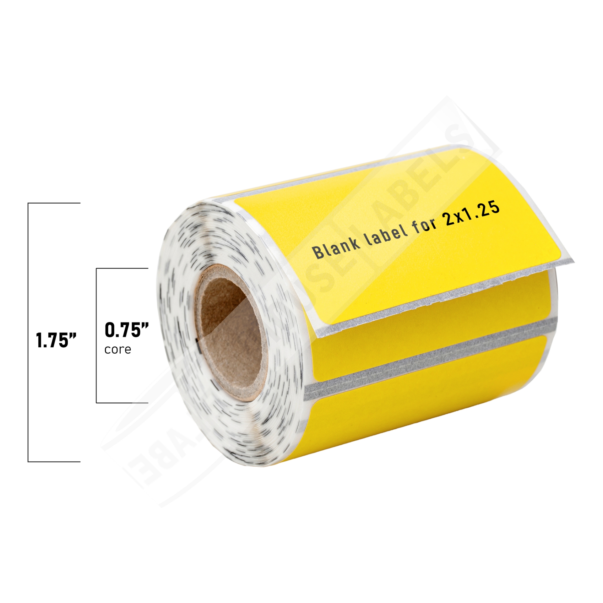Buy Zebra Direct Thermal Labels 2x1.25core in Yellow Color