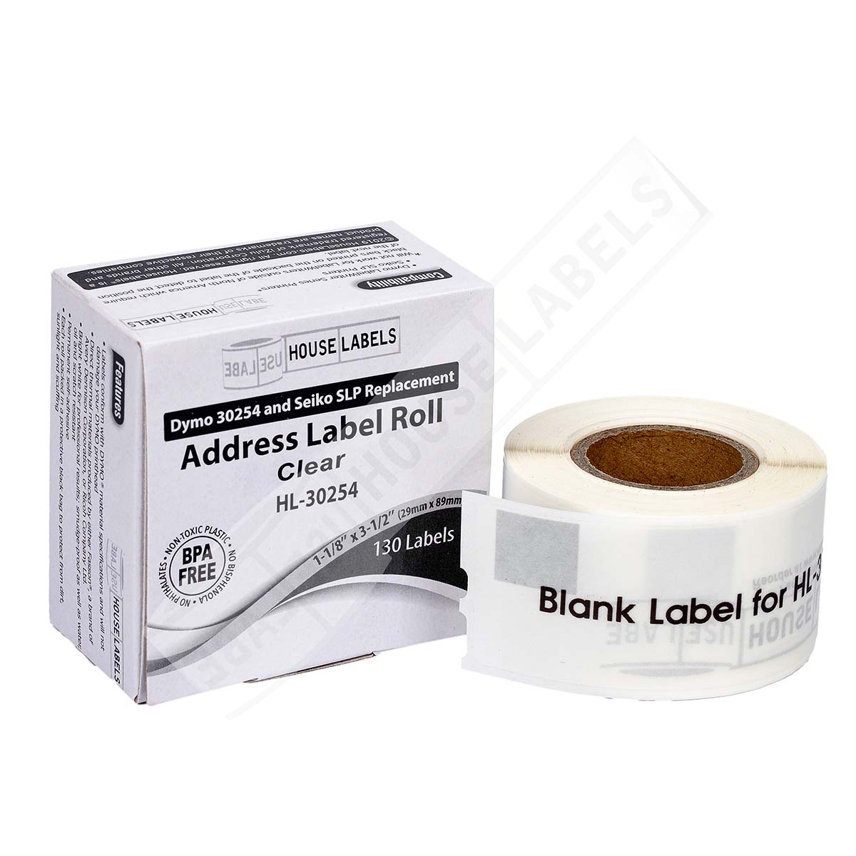 Dymo 30254 Frosted Clear Address Labels