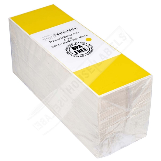 Picture of Zebra – 4 x 6 YELLOW FANFOLD (16 Stacks – Best Value)