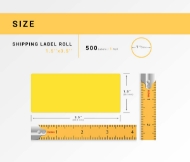 Picture of Zebra – 1.5 x 3.5 YELLOW (6 Rolls – Best Value)