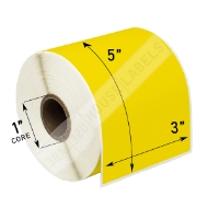 Picture of Zebra – 3 x 5 YELLOW (20 Rolls – Shipping Included)