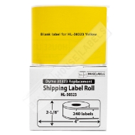 Picture of Dymo - 30323 YELLOW Shipping Labels (34 Rolls – Best Value)