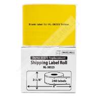 Picture of Dymo - 30323 YELLOW Shipping Labels (40 Rolls – Best Value)