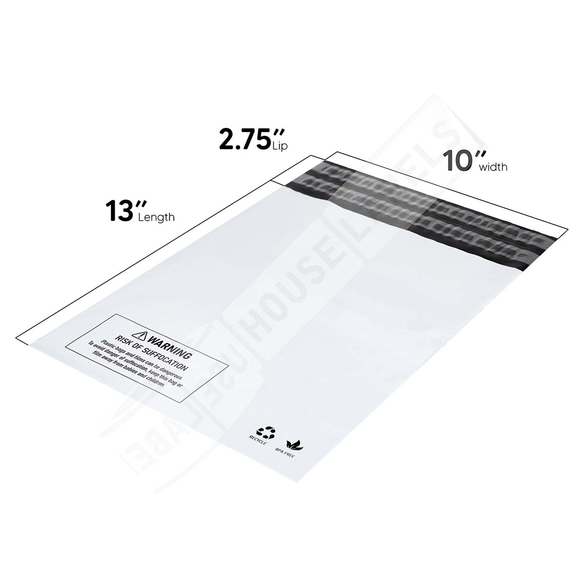 1000 Poly Mailers Bundle – 500x 12x16 + 500x 10x13, ValueMailers Brand