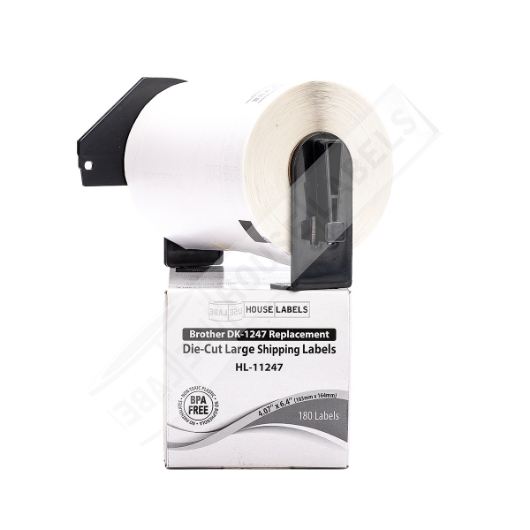 Picture of Brother DK-1247 (7 Rolls + Reusable Cartridge - Best Value)