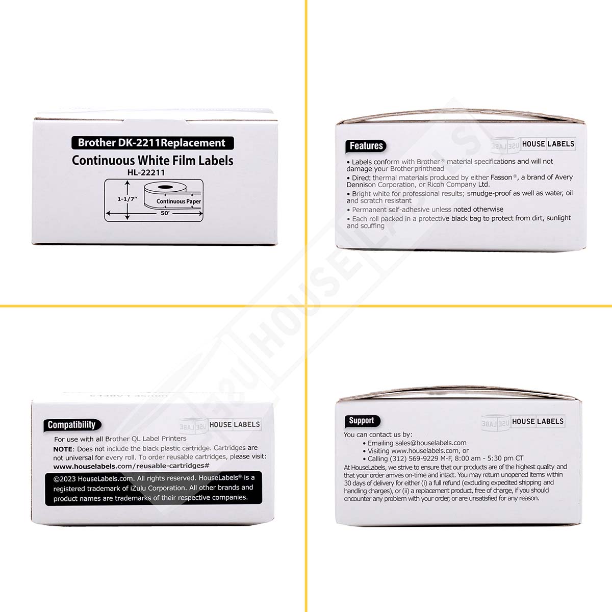 Brother DK 2211 | Reusable Cartridge | HouseLabels.com