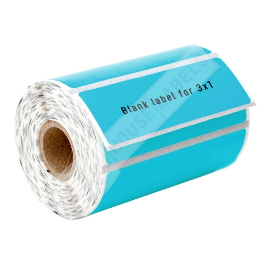 Picture of Zebra - 3x1- 3/4" CORE-BLUE (6 Rolls -  Best Value)