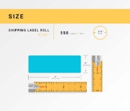 Picture of Zebra - 3x1- 3/4" CORE-BLUE (30 Rolls -  Best Value)