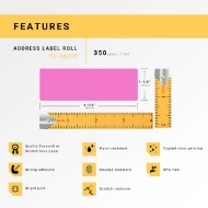 Picture of Dymo - 30252 PINK Address Labels (100 Rolls - Best Value)