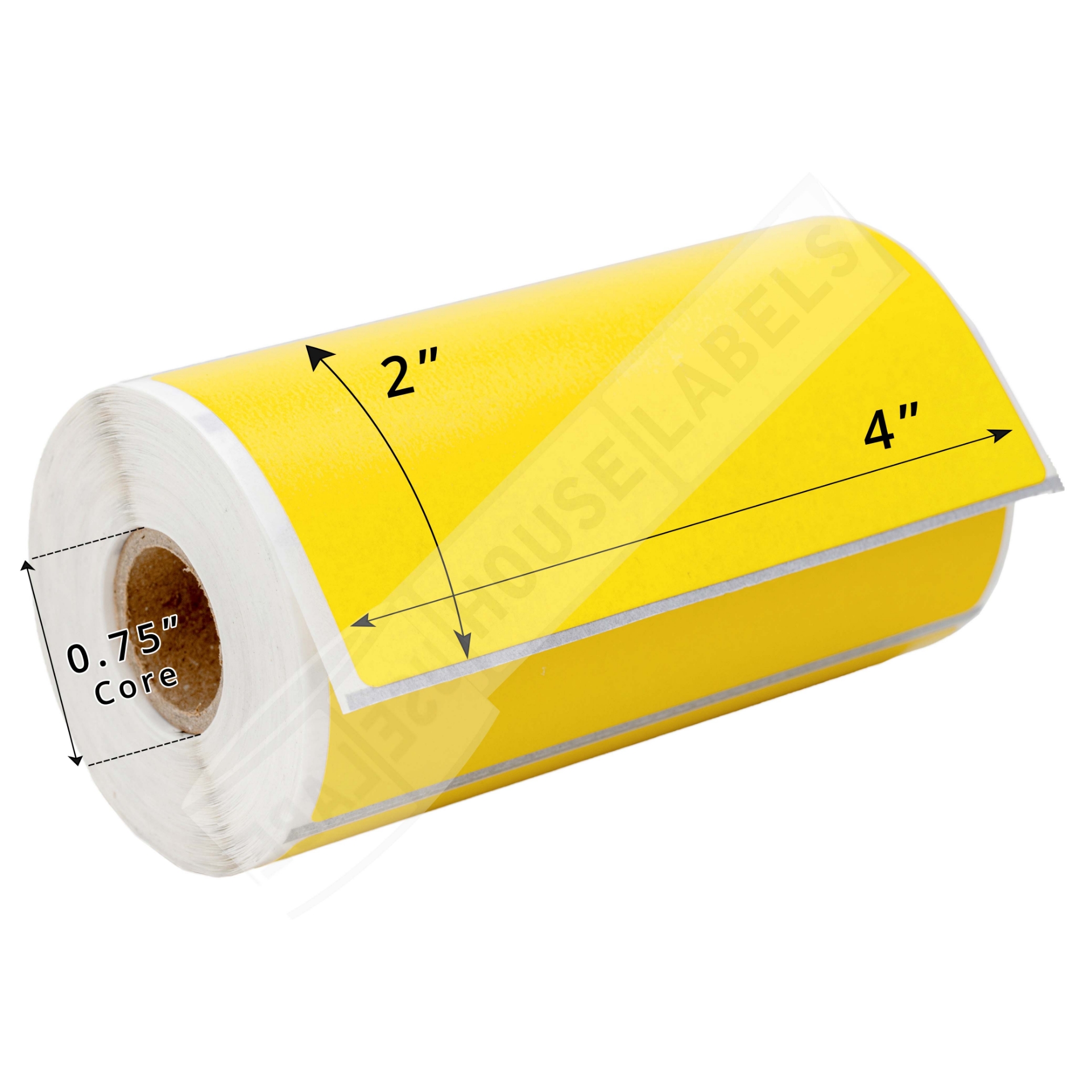 Buy Zebra Direct Thermal Labels 4x2core in Yellow Color