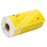 Picture of Zebra - 4x2 YELLOW (31 Rolls - Best Value)
