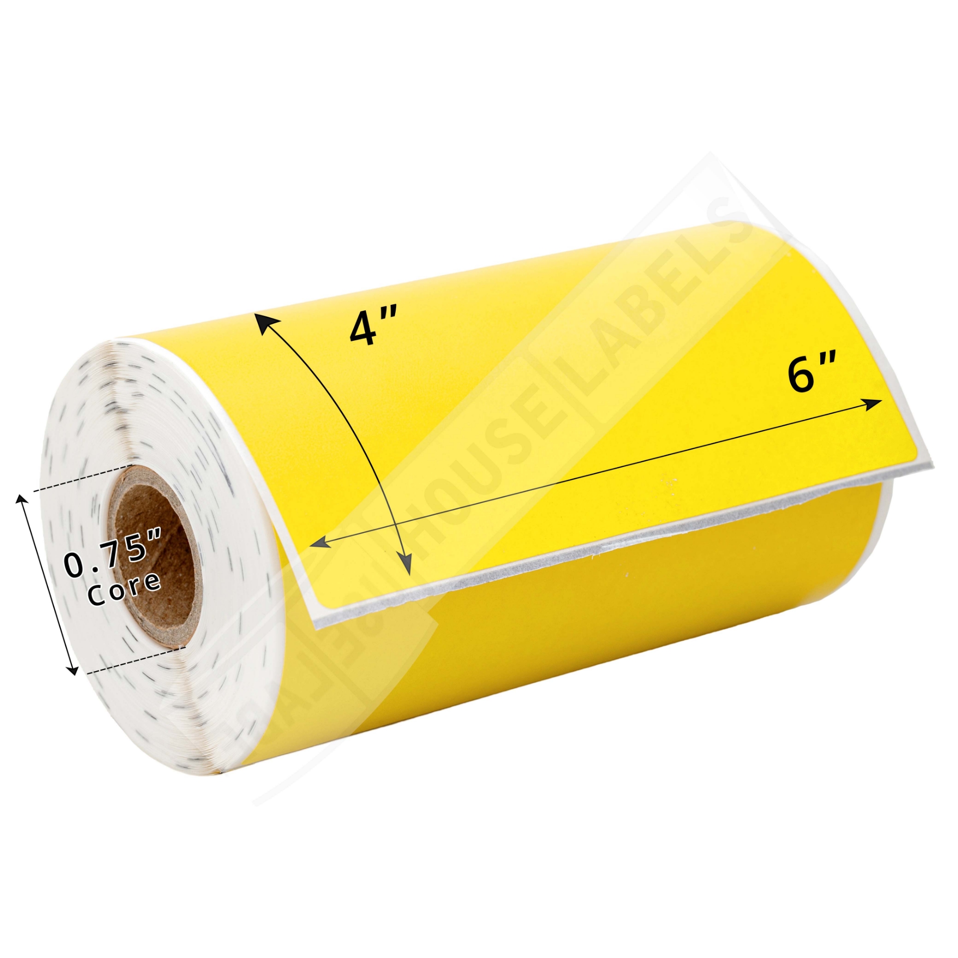 Buy Zebra Direct Thermal Labels 4x6core in Yellow Color