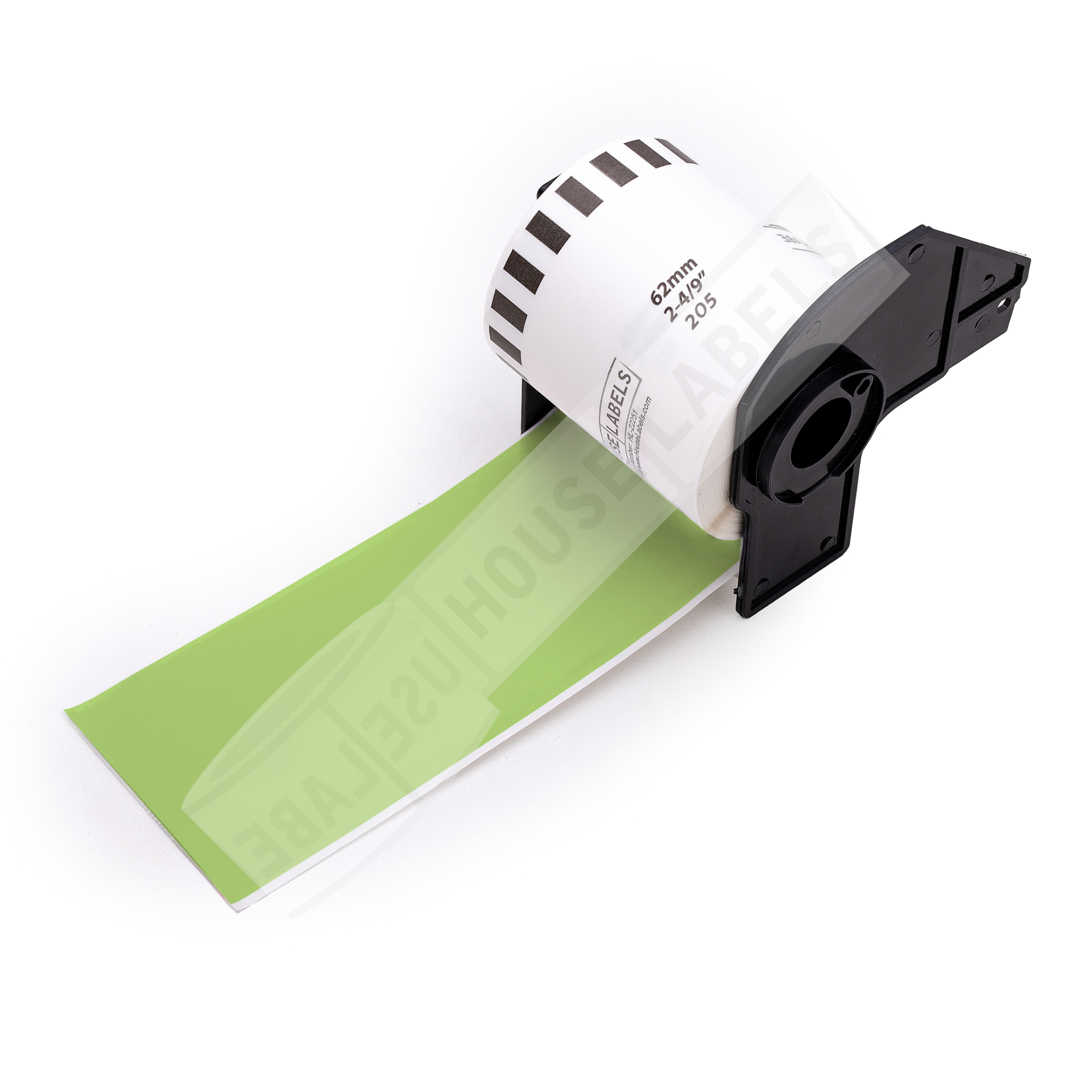 Brother DK 2205 |Green With Permanent Cartridge| HouseLabels.com