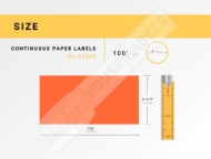 Picture of Brother DK-2205 ORANGE PRE-LOADED CARTRIDGE(4 Rolls – Best Value)
