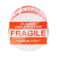 Picture of (1 Roll, 500 Labels) Pre-Printed 2x3 Fragile Please HANDLE WITH CARE. Best Value