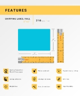 Picture of Zebra - 3x2- 3/4" CORE-BLUE (6 Rolls - Best value)
