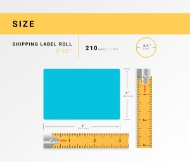 Picture of Zebra - 3x2- 3/4" CORE-BLUE (50 Rolls - Best value)