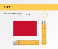 Picture of Zebra - 3x2- 3/4" CORE-RED (22 Rolls- Best Value)