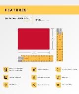 Picture of Zebra - 3x2- 3/4" CORE-RED (50 Rolls- Best Value)
