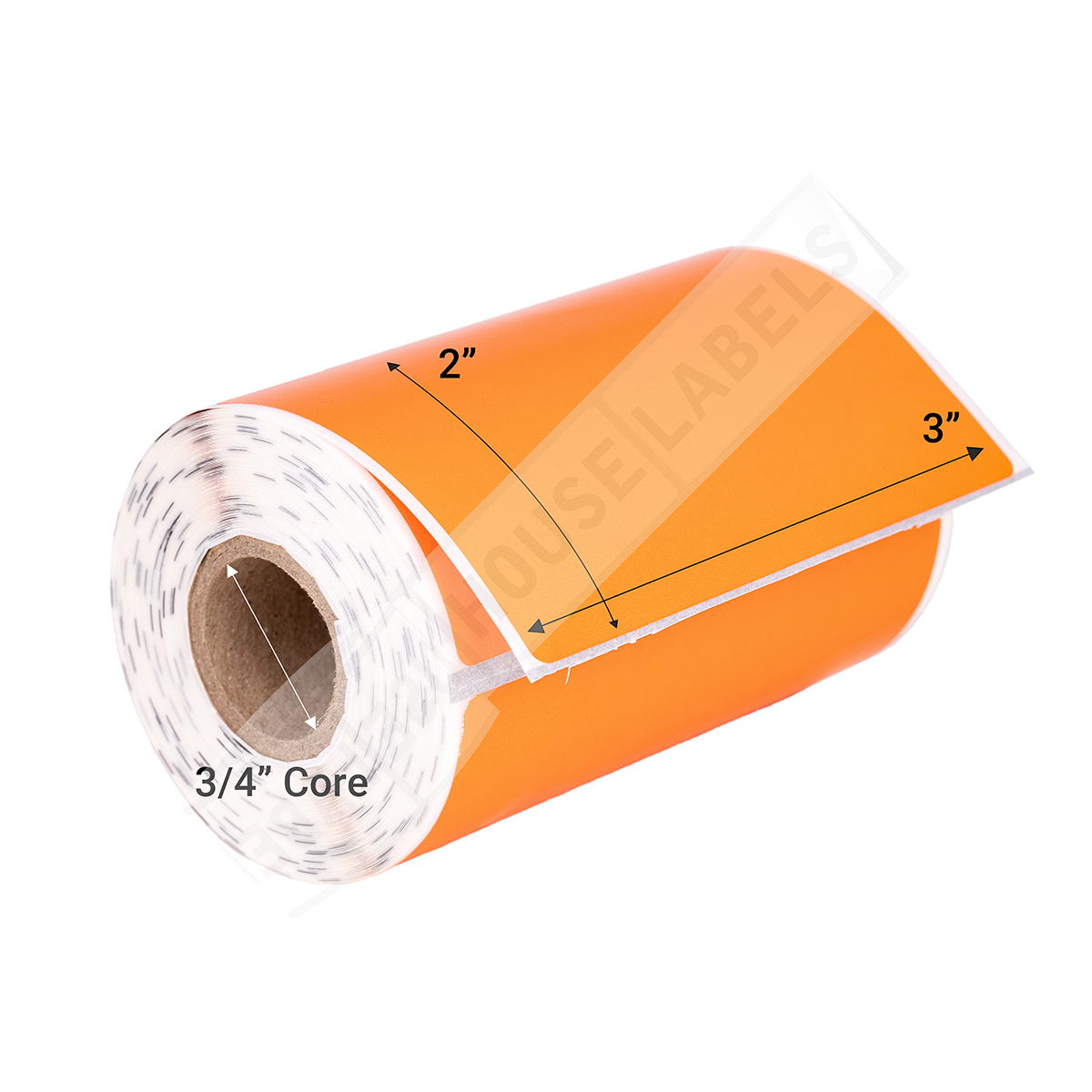 Buy Zebra Direct Thermal Labels 3x2core in Orange Color