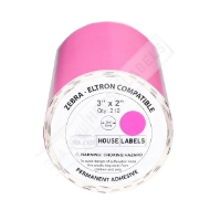 Picture of Zebra - 3x2- 3/4" CORE-PINK (42 Rolls-Best Value)