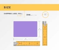 Picture of Zebra - 3x2- 3/4" CORE-PURPLE (6 Rolls - Best Value)