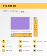 Picture of Zebra - 3x2- 3/4" CORE-PURPLE (6 Rolls - Best Value)