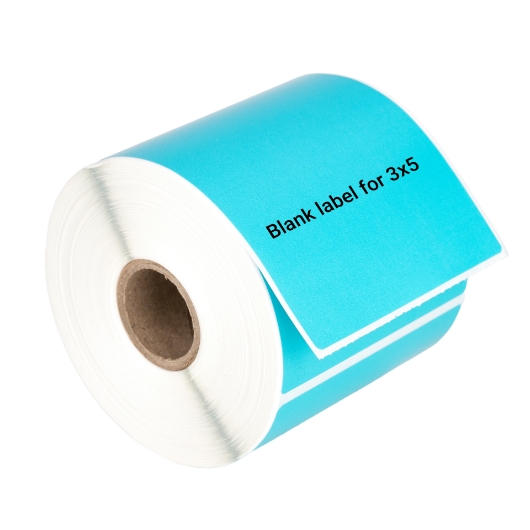 Picture of Zebra 3x5 BLUE (6 ROLLS - Best Value)